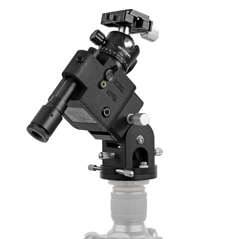 Omegon Montatura Set Segugio Tracker con testa a sfera, testa equatoriale Deluxe e cercatore polare