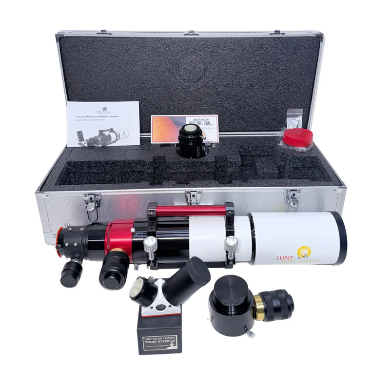 Lunt Solar Systems Telescopio solare ST 100/700 LS100MT Ha / B1800 PT DS Premium PLUS Kit